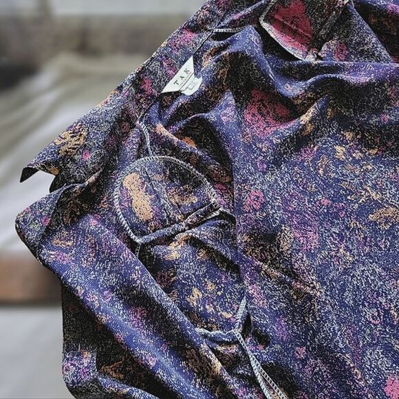 Vtg 90s multicolour snakeskin print button-down blouse - Picture 8 of 15